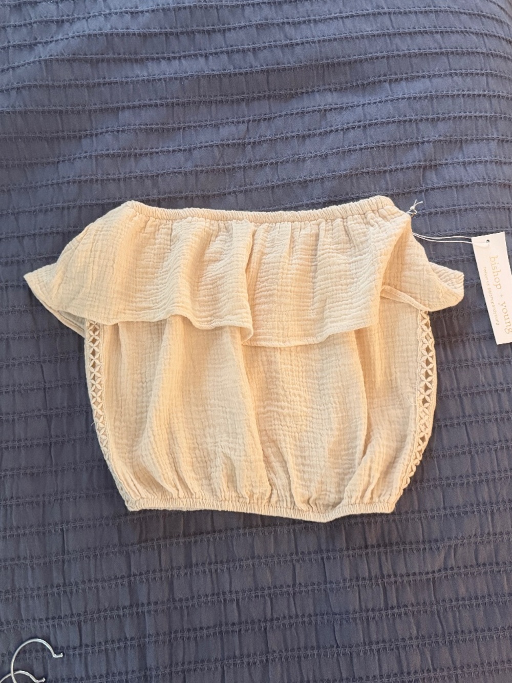 Bishop and Young Breezy Gauze Tube Top - Cream Color - NWT - Size XS